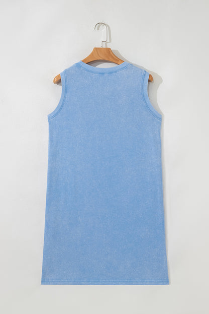 Sally Acid Wash Sleeveless Dress