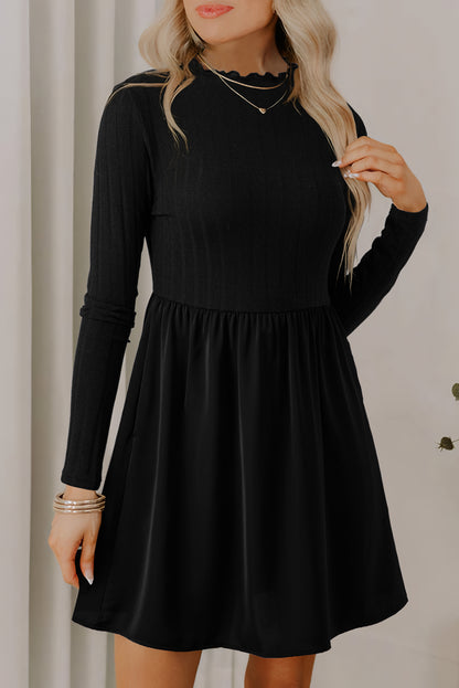 Gabriella Contrast Long Sleeve Dress