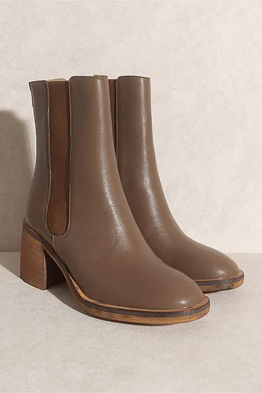 Olivia Coffee Chelsea Bootie