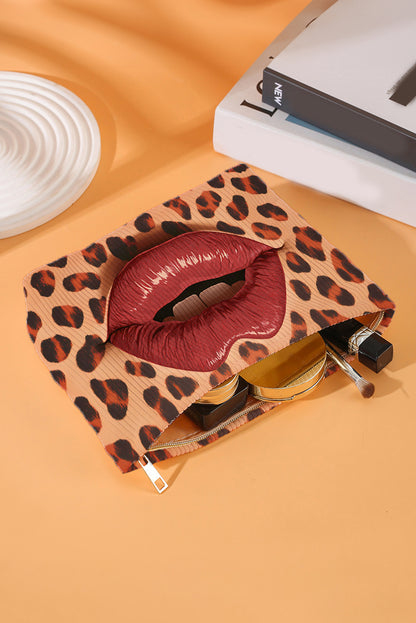 Leopard Lips Makeup Bag