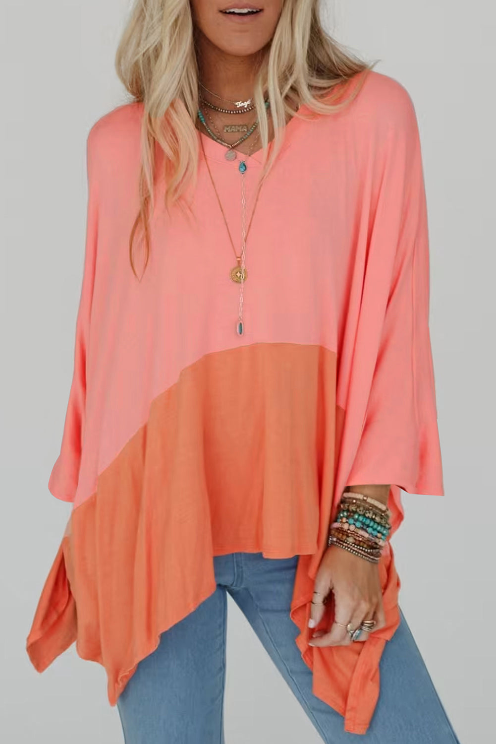 Maggie Colorblock Poncho Top