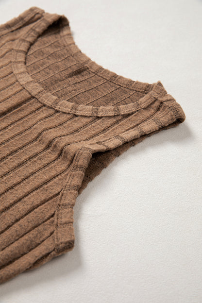 Sandy Mineral Wash Ribbed Tank Top