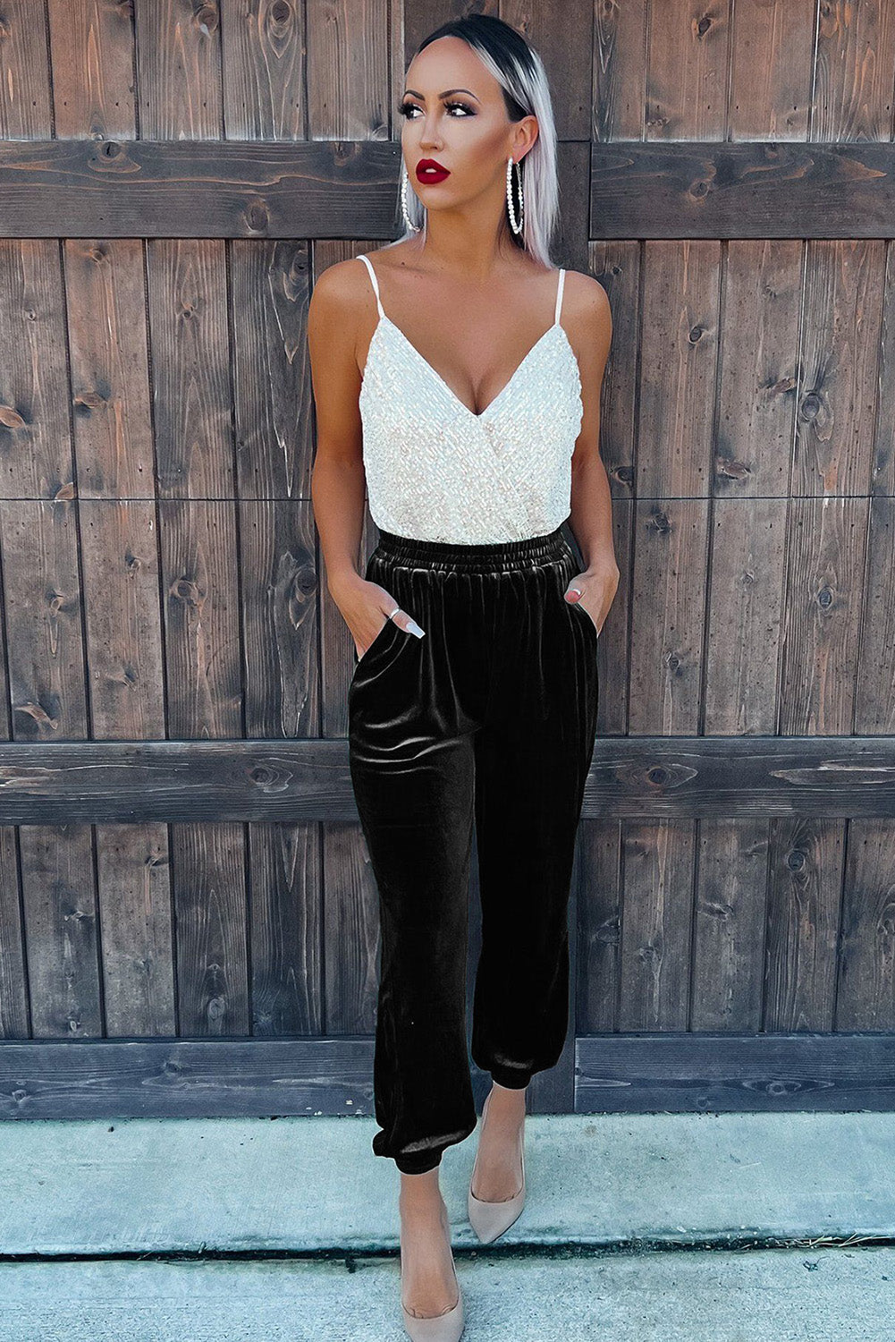 Venae Vintage Pocket Velvet Jogger