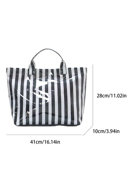 Glossy Summer Beach Vinyl Large Tote Bag