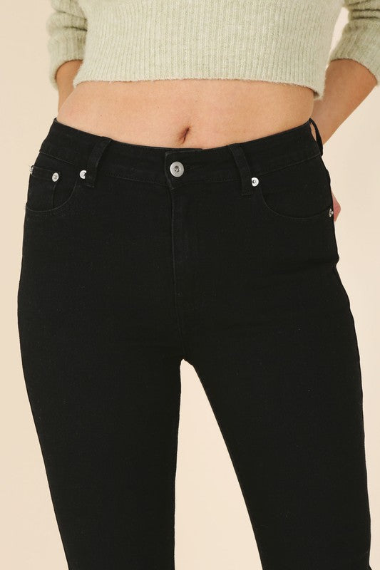 Solid Black Skinny Jeans