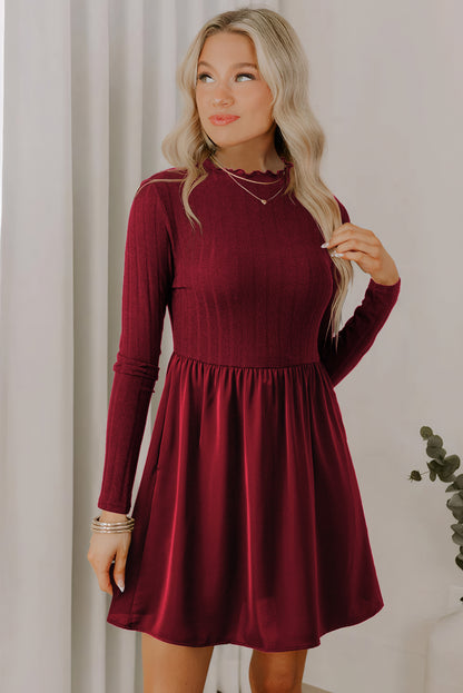 Gabriella Contrast Long Sleeve Dress