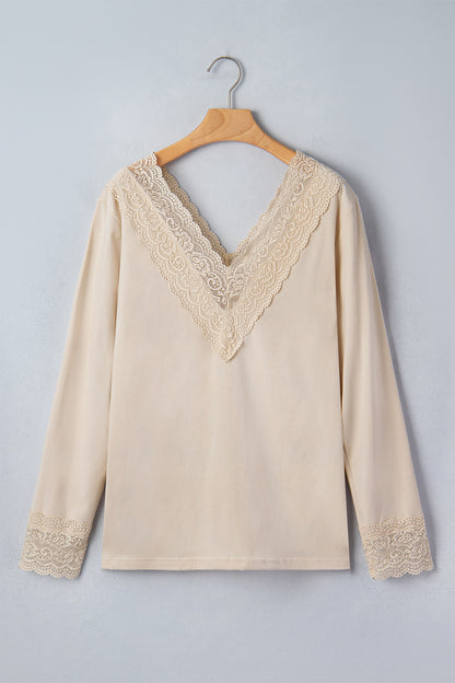 Kendra Lace Trim Top
