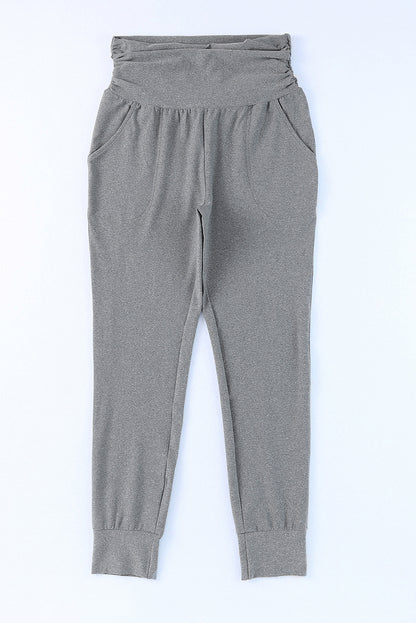 Pleated Waistband Jogger Leggings