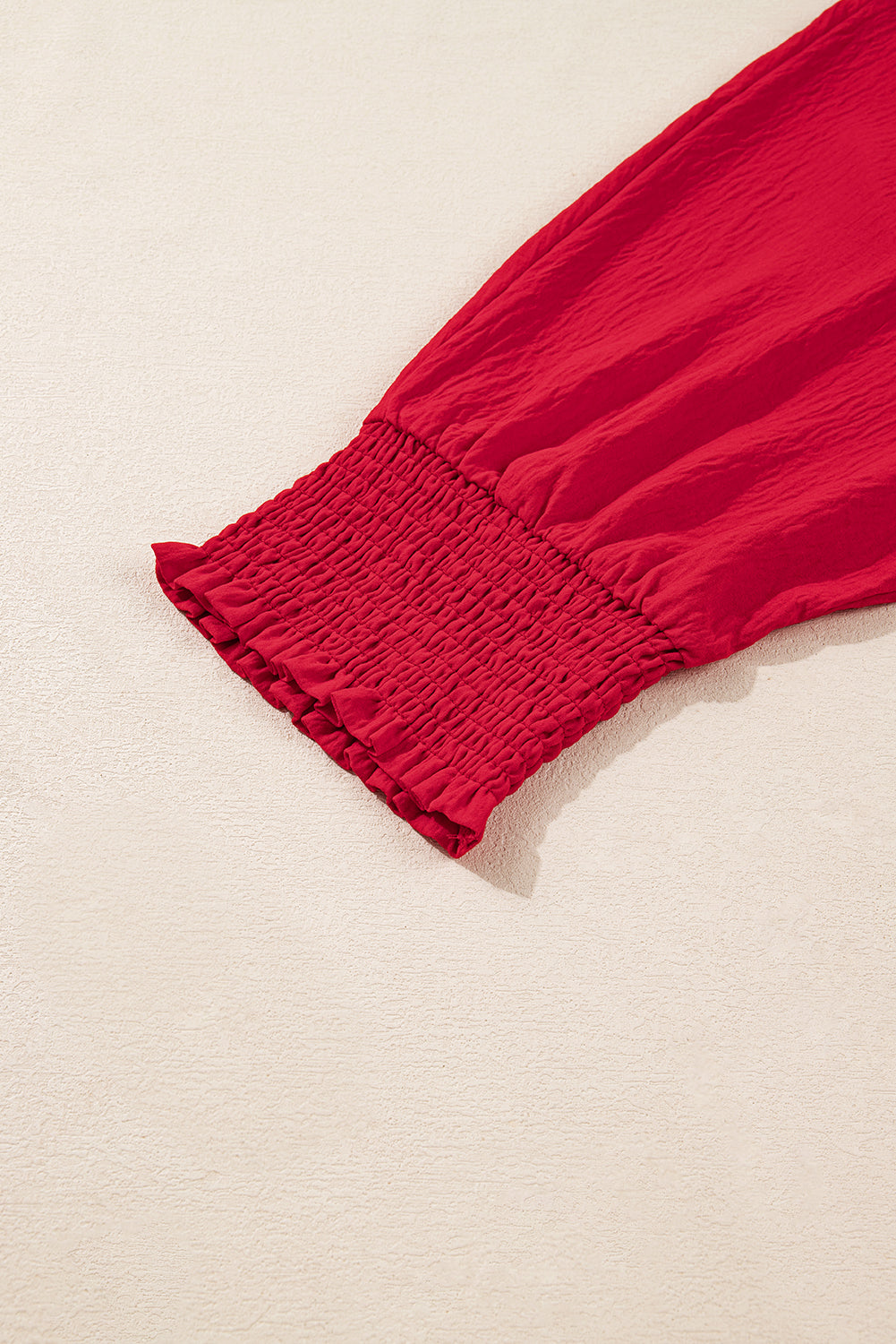 Curvy Erica Red Collared Tunic Blouse