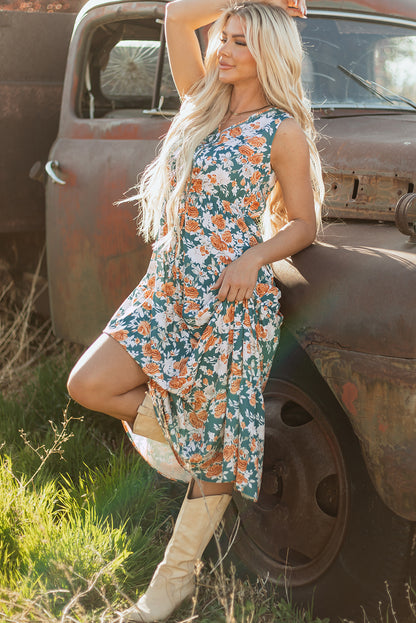 Josefina Floral Sleeveless Maxi Dress