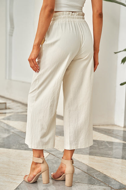 Tanya Paperbag Tie Waist Cropped Pant