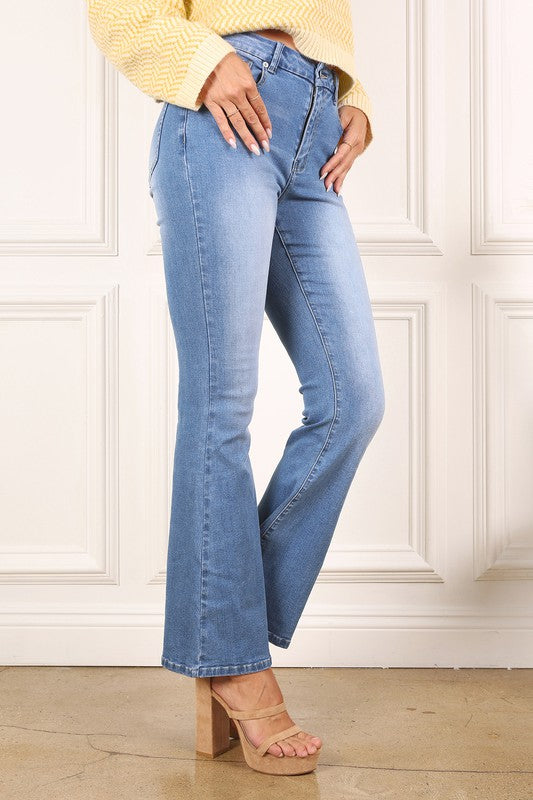 Medium Wash Flare Denim