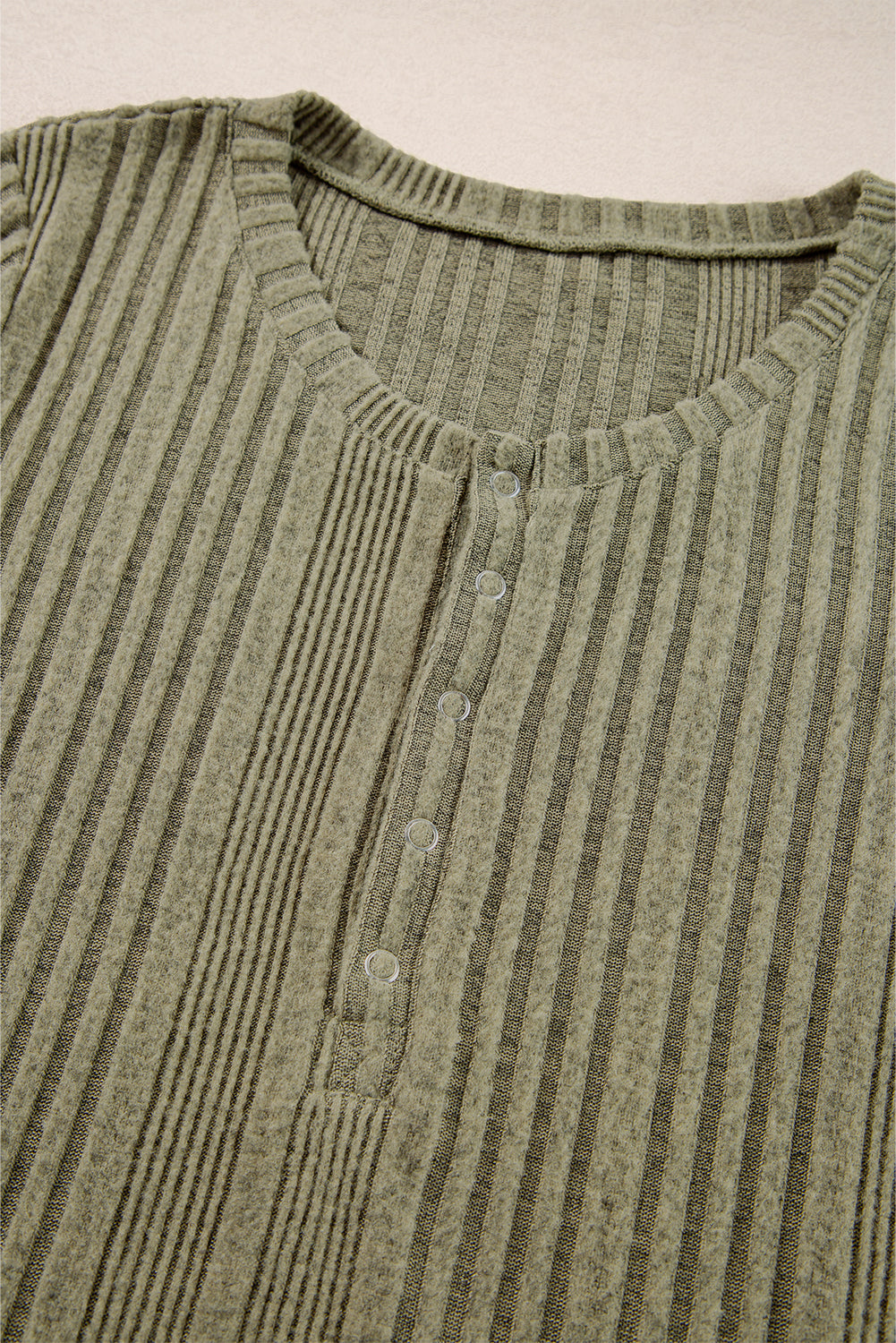 Lauren Ribbed Knit Henley