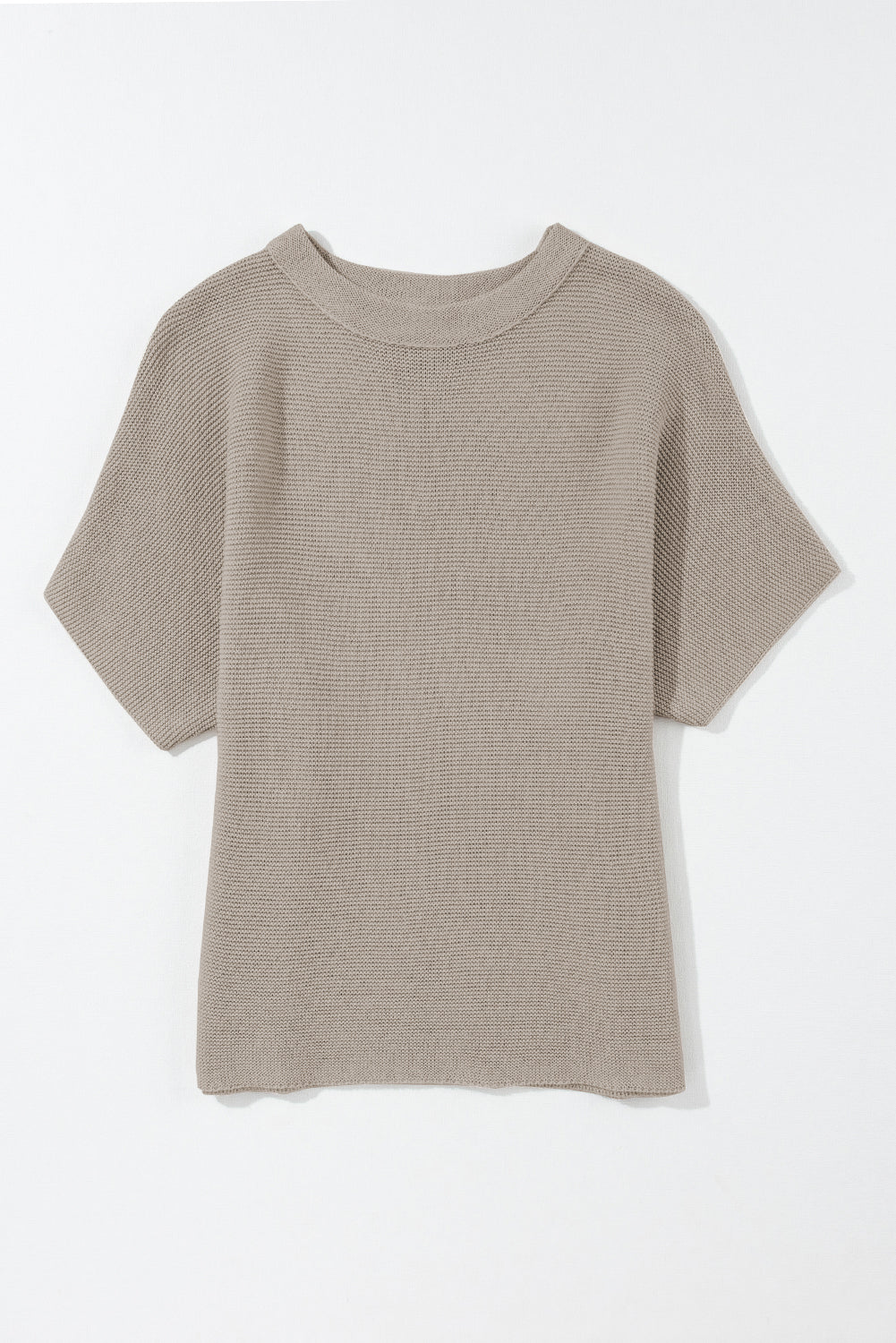 Dolman Mock Neck Short Sleeve Sweater