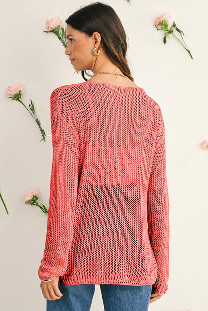 Lynne Crochet Drop Shoulder Sweater