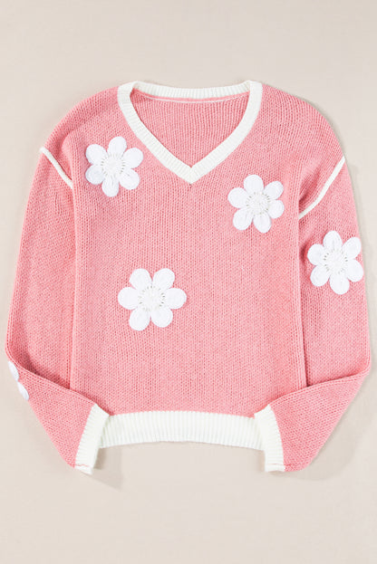 My Girl Floral Patch Sweater
