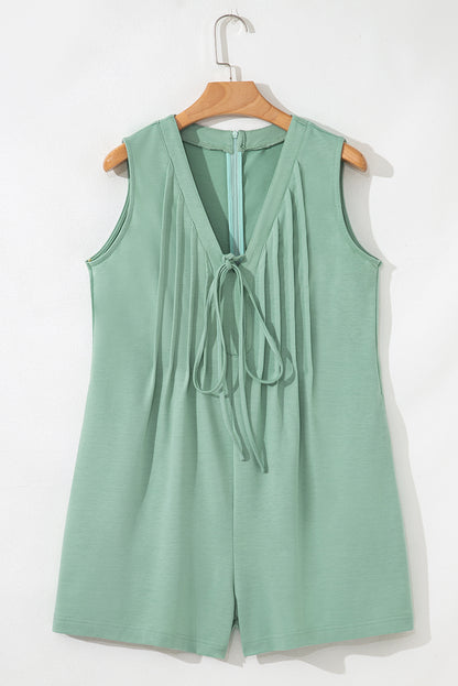 Cecelia Pintuck Sleeveless Flowy Romper