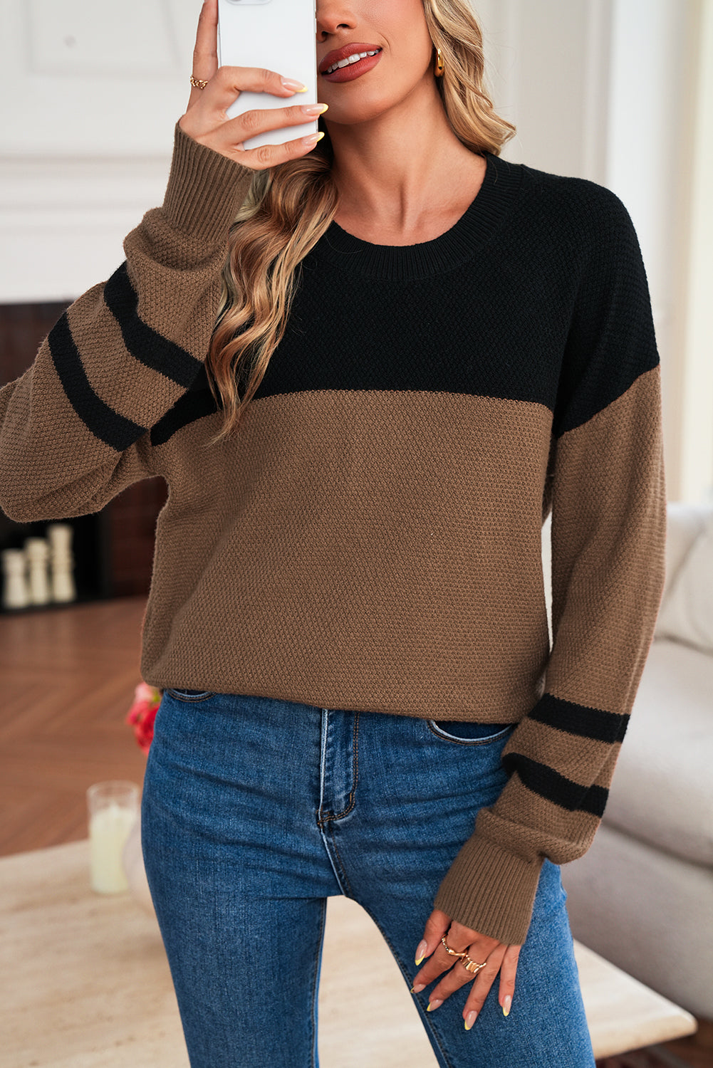 Gwen Colorblock Knit Sweater
