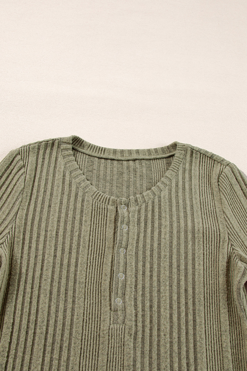 Lauren Ribbed Knit Henley