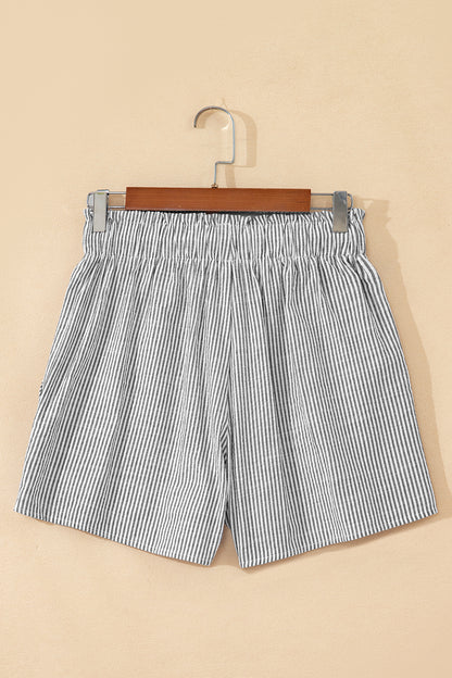 Riverfront Pinstripe Drawstring Shorts