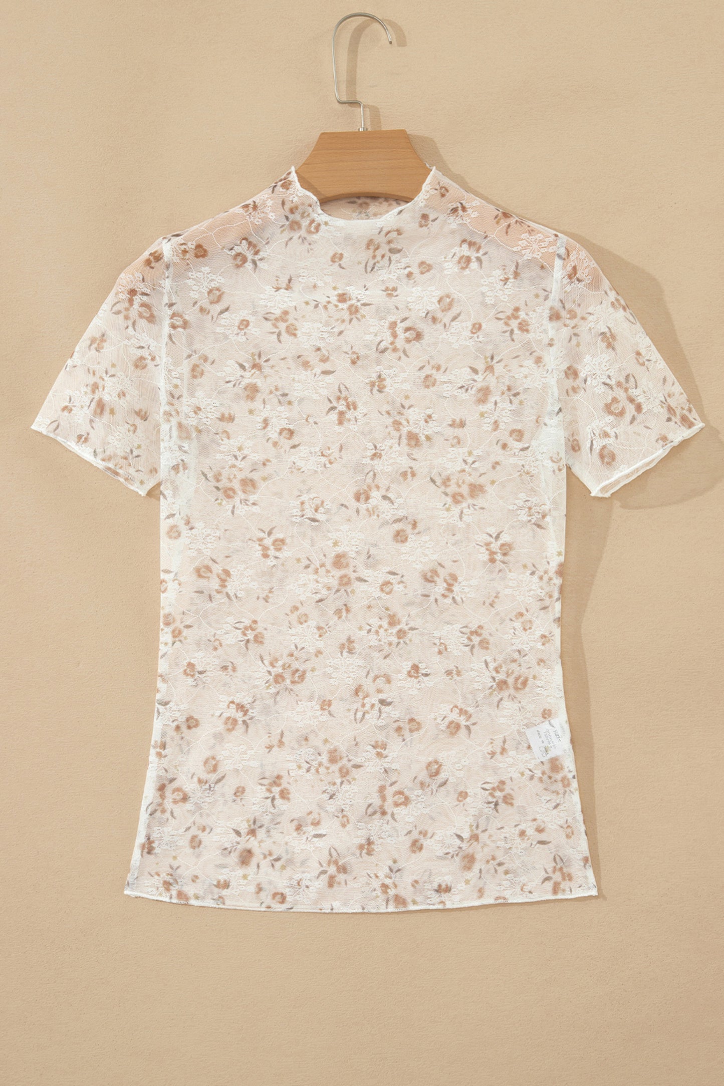 Ruth Short Sleeve Floral Mesh Top