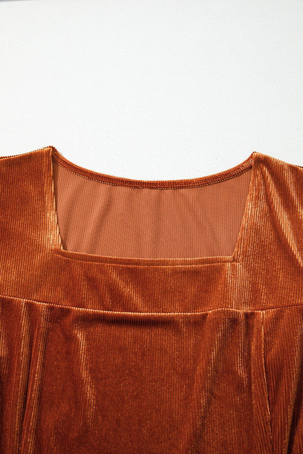 Terracotta Velvet Corduroy Top
