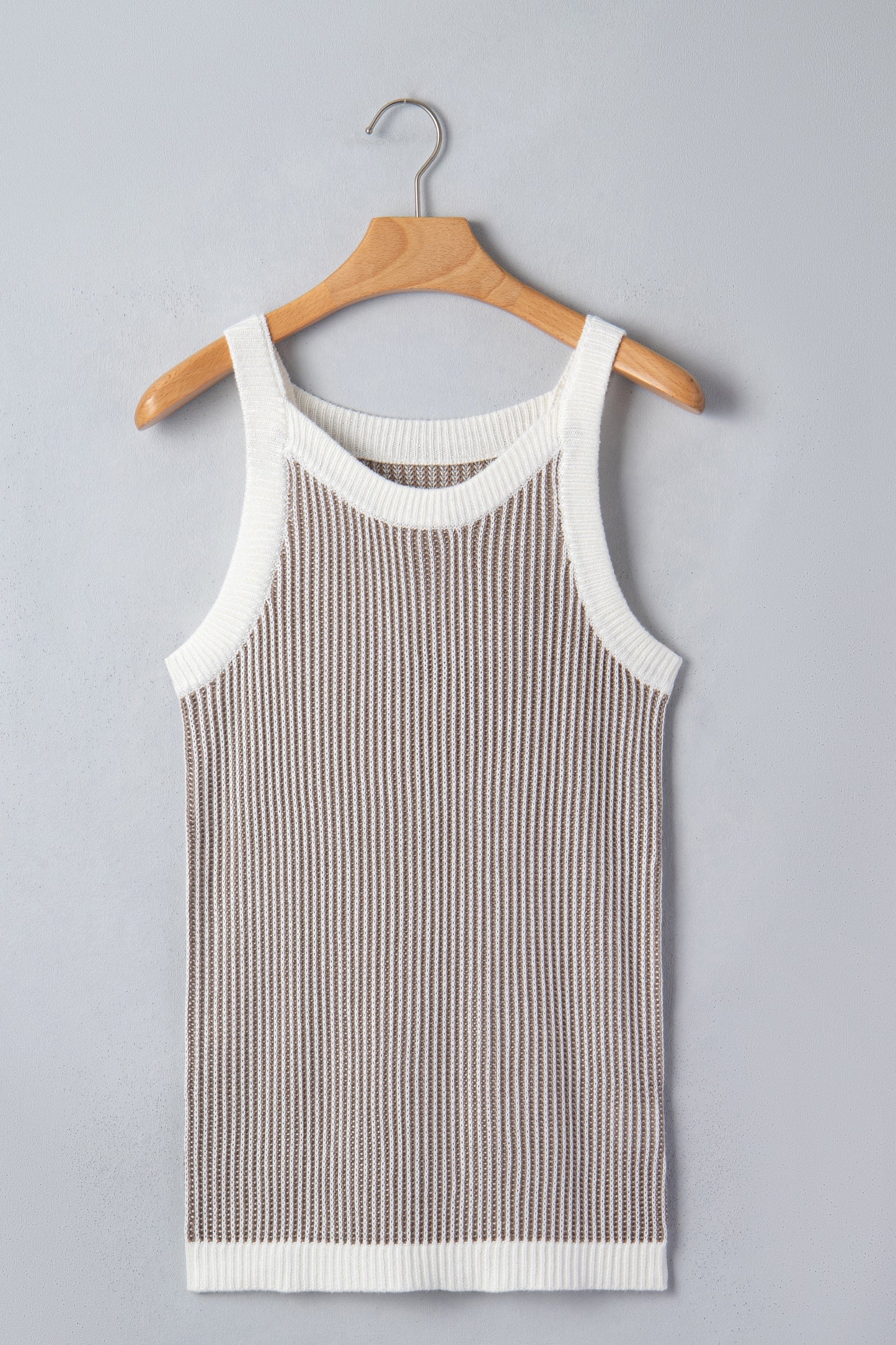 Alana Constrast Trim Ribbed Knit Tank