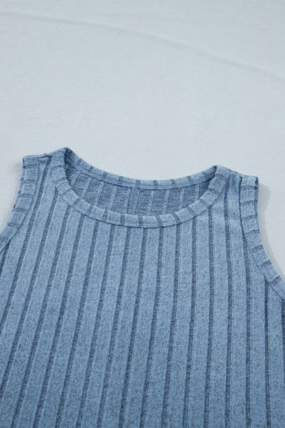Sandy Mineral Wash Ribbed Tank Top