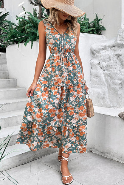 Josefina Floral Sleeveless Maxi Dress