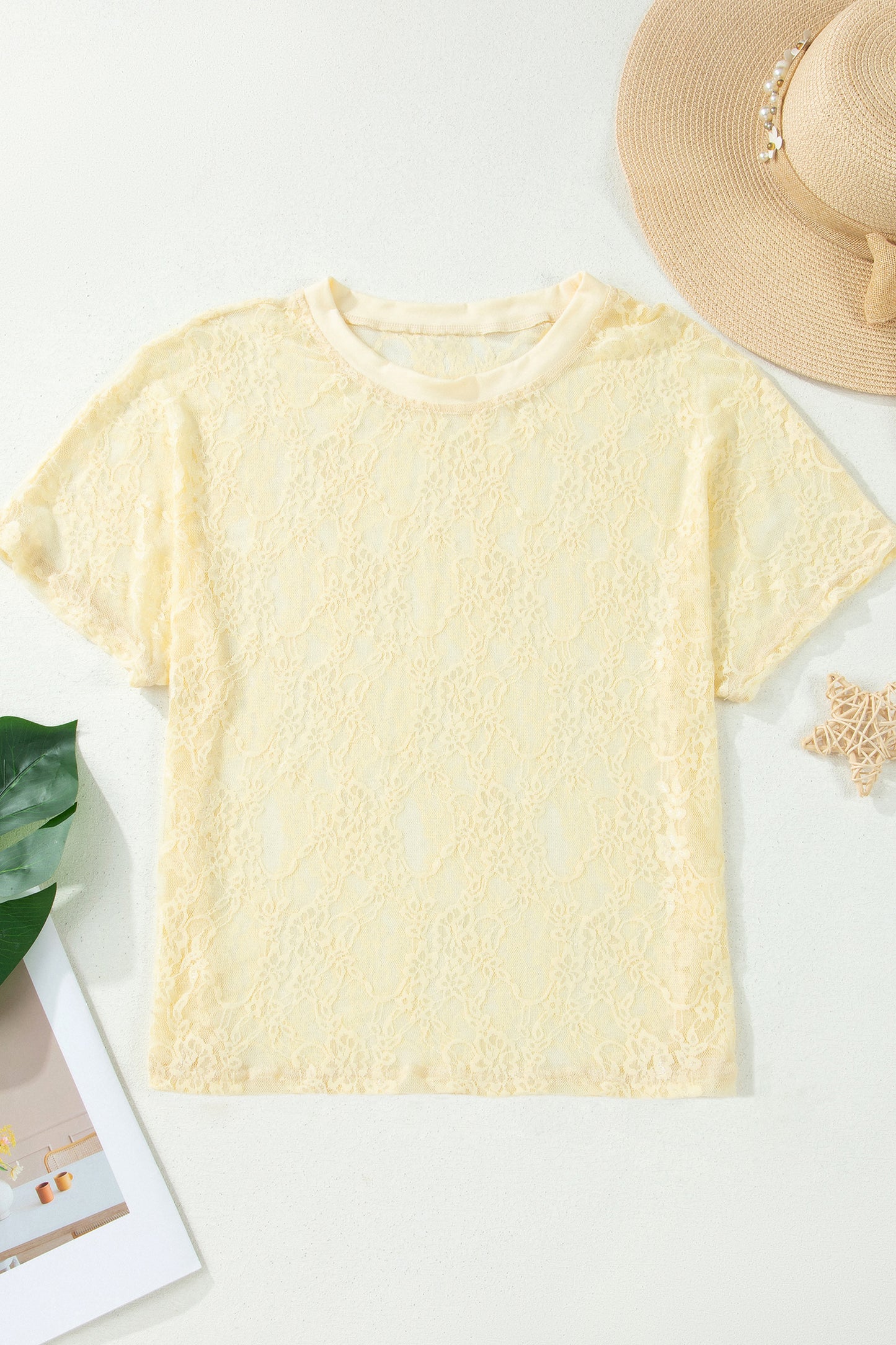 June Sheer Lace Boxy Top