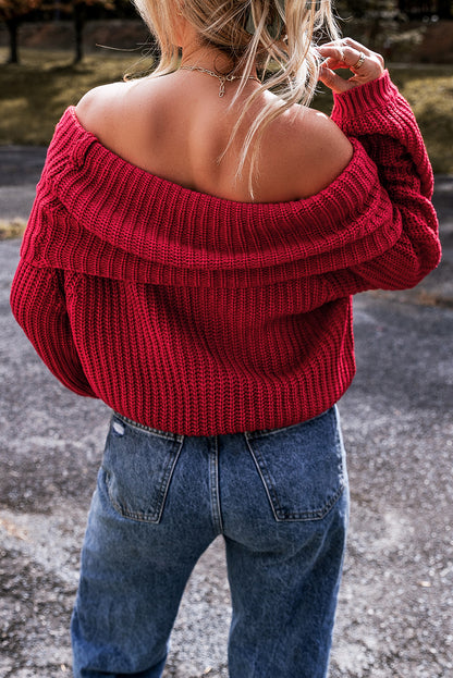 Be Mine Off The Shoulder Knit Sweater