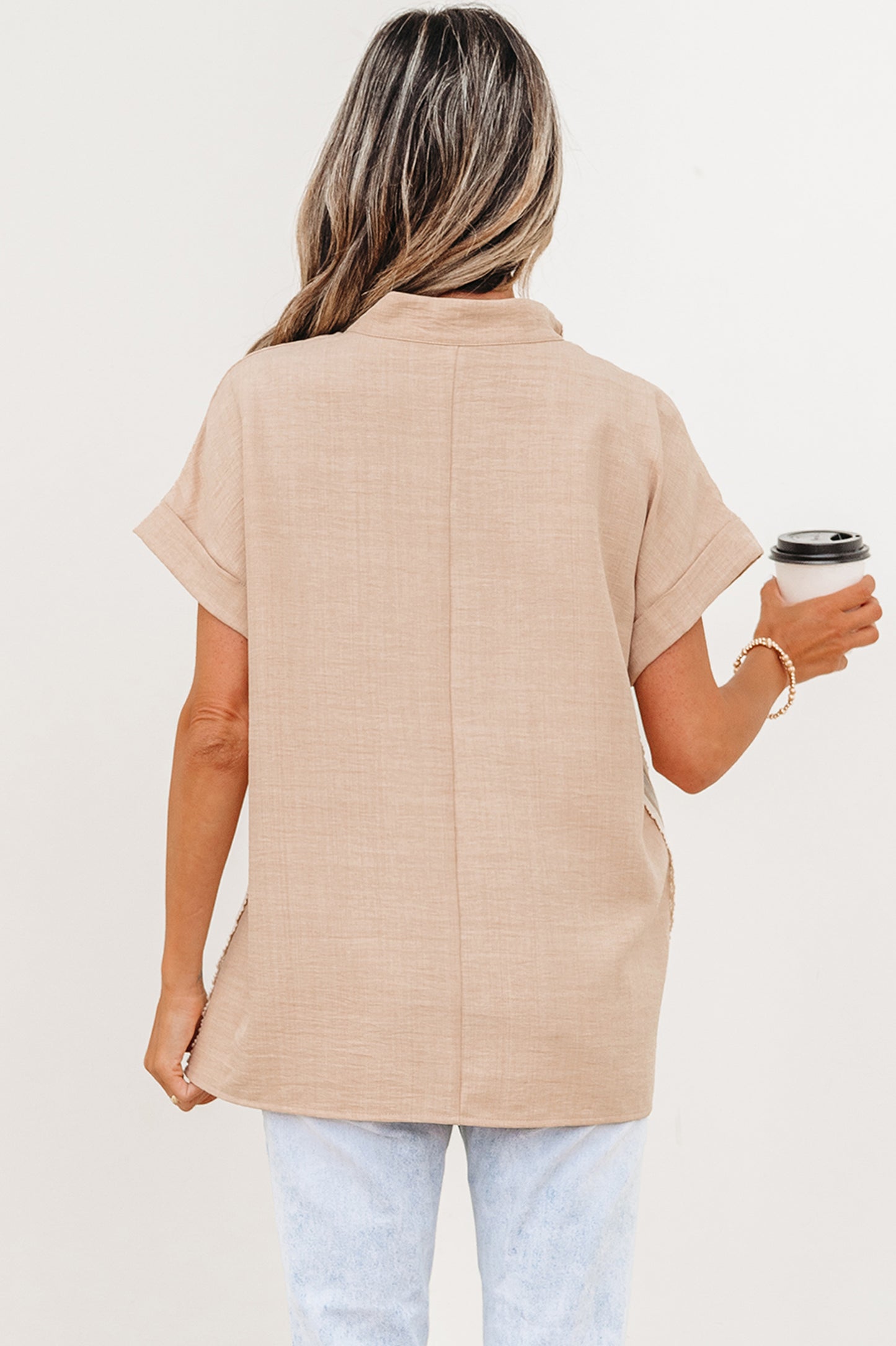 Serena Crochet Accent Summer Blouse