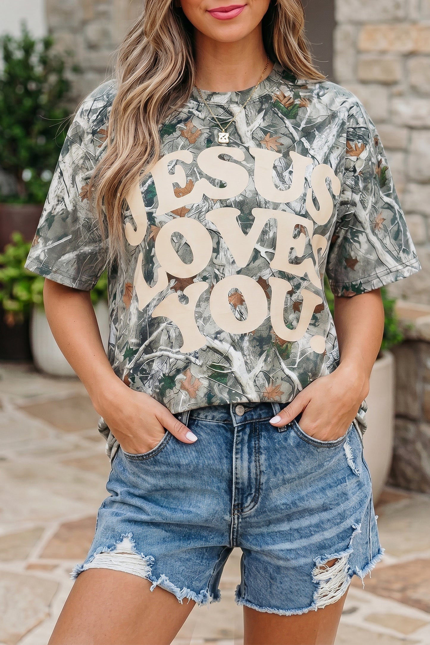 Love Like Jesus Camo Tee