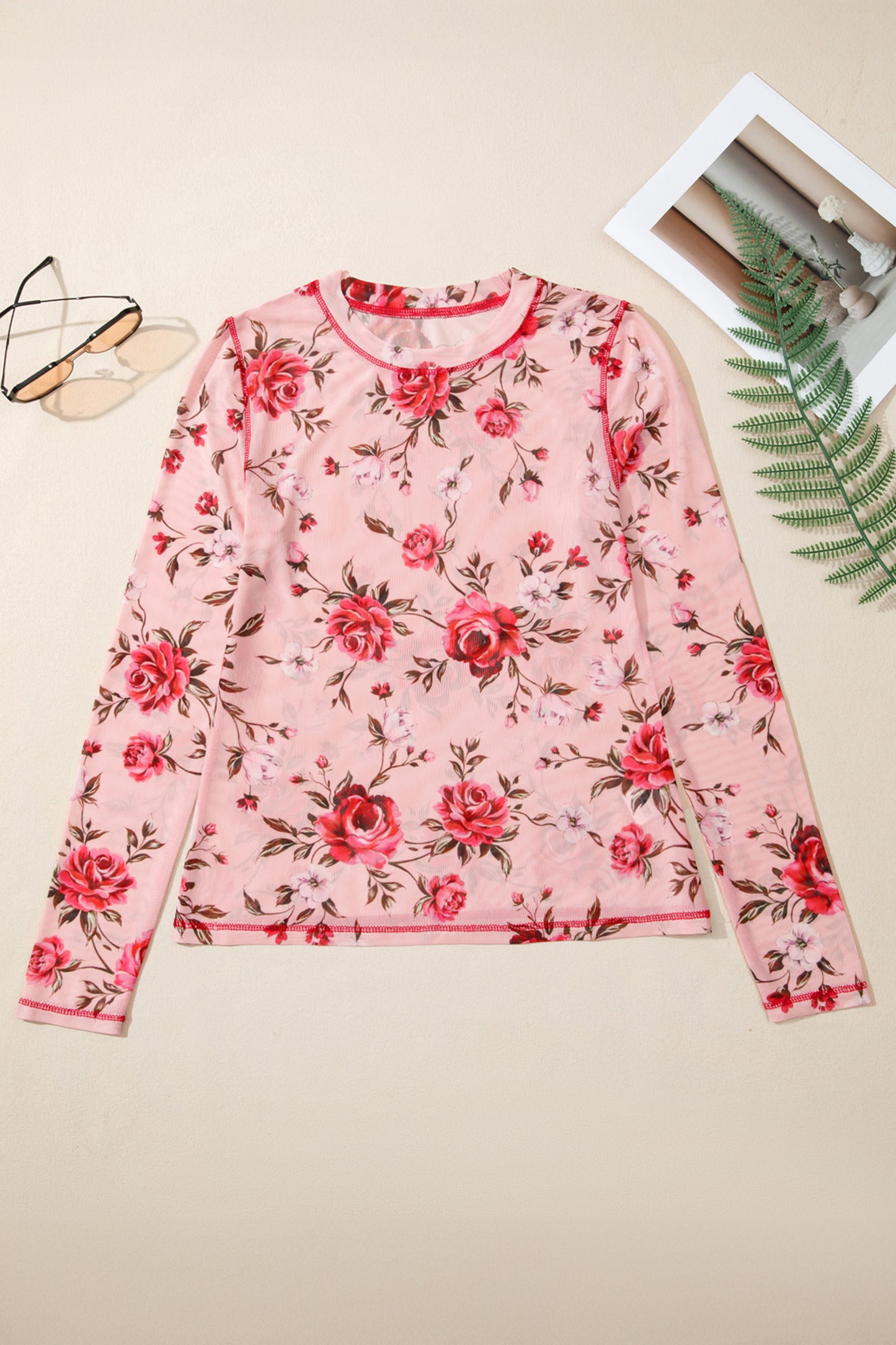 Donna Bouquet Mesh Long Sleeve