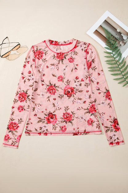 Donna Bouquet Mesh Long Sleeve