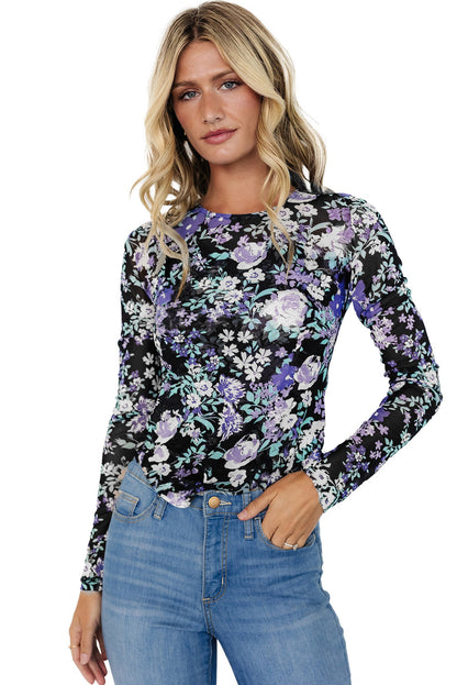 Garden Mesh Long Sleeve Top