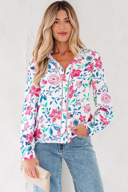 Dreamy Floral Button Down Blouse