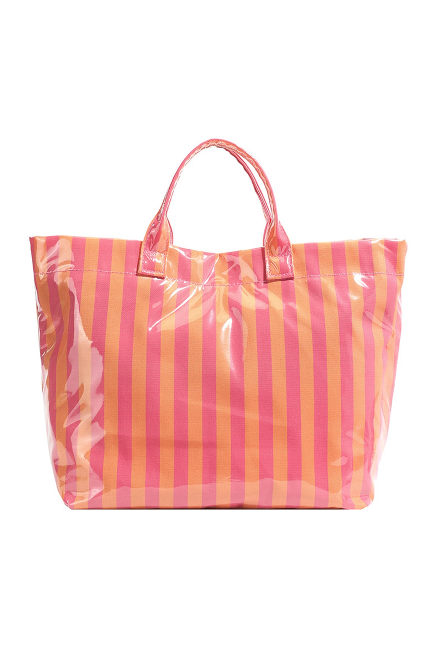 Glossy Summer Beach Vinyl Large Tote Bag