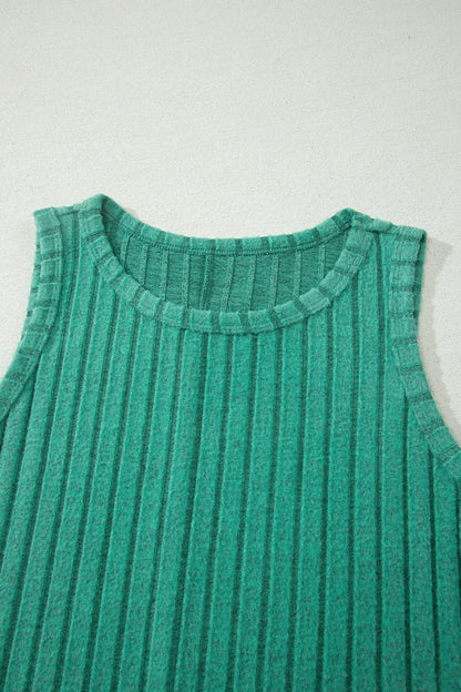 Sandy Mineral Wash Ribbed Tank Top