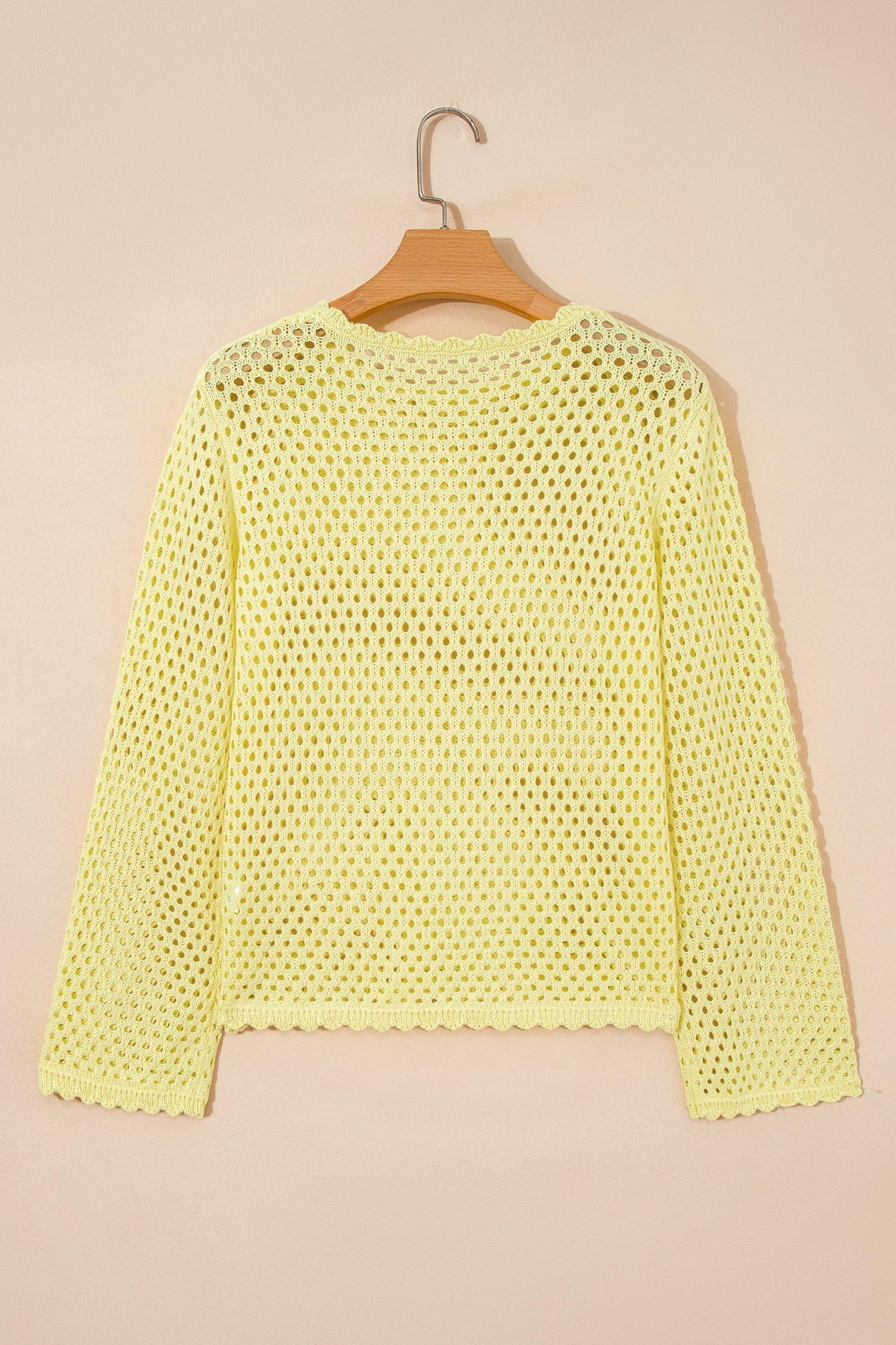 Joy Eyelet Scalloped Trim Bell Sleeve