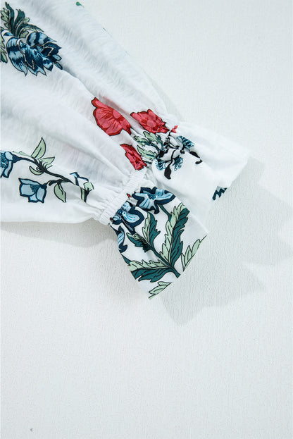 Beth Unique Floral Print Blouse