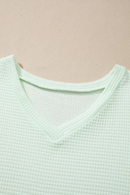 Curvy Lavender Waffle Knit Top
