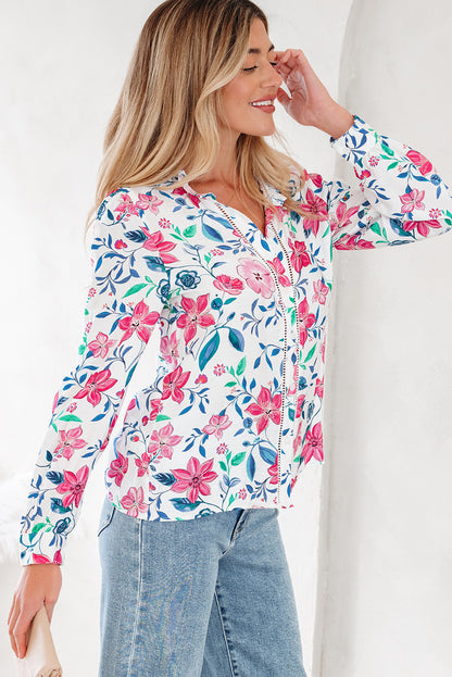 Dreamy Floral Button Down Blouse