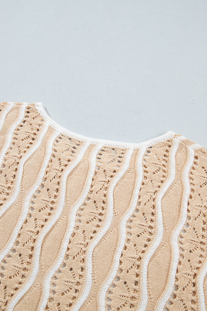 Elizabeth Eyelet Long Sleeve Sweater
