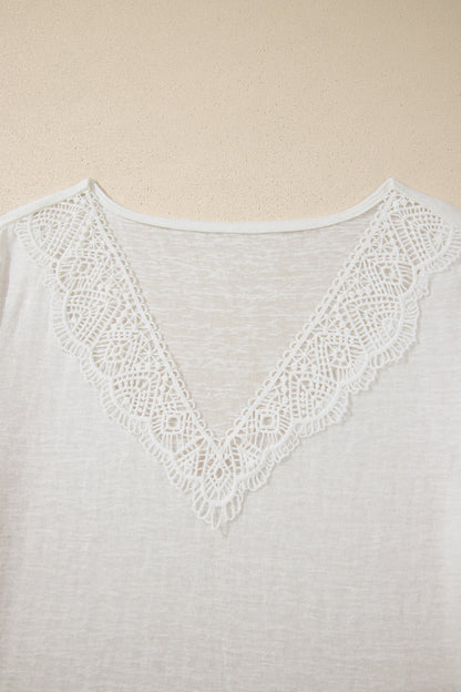 Melanie White Lace Tee