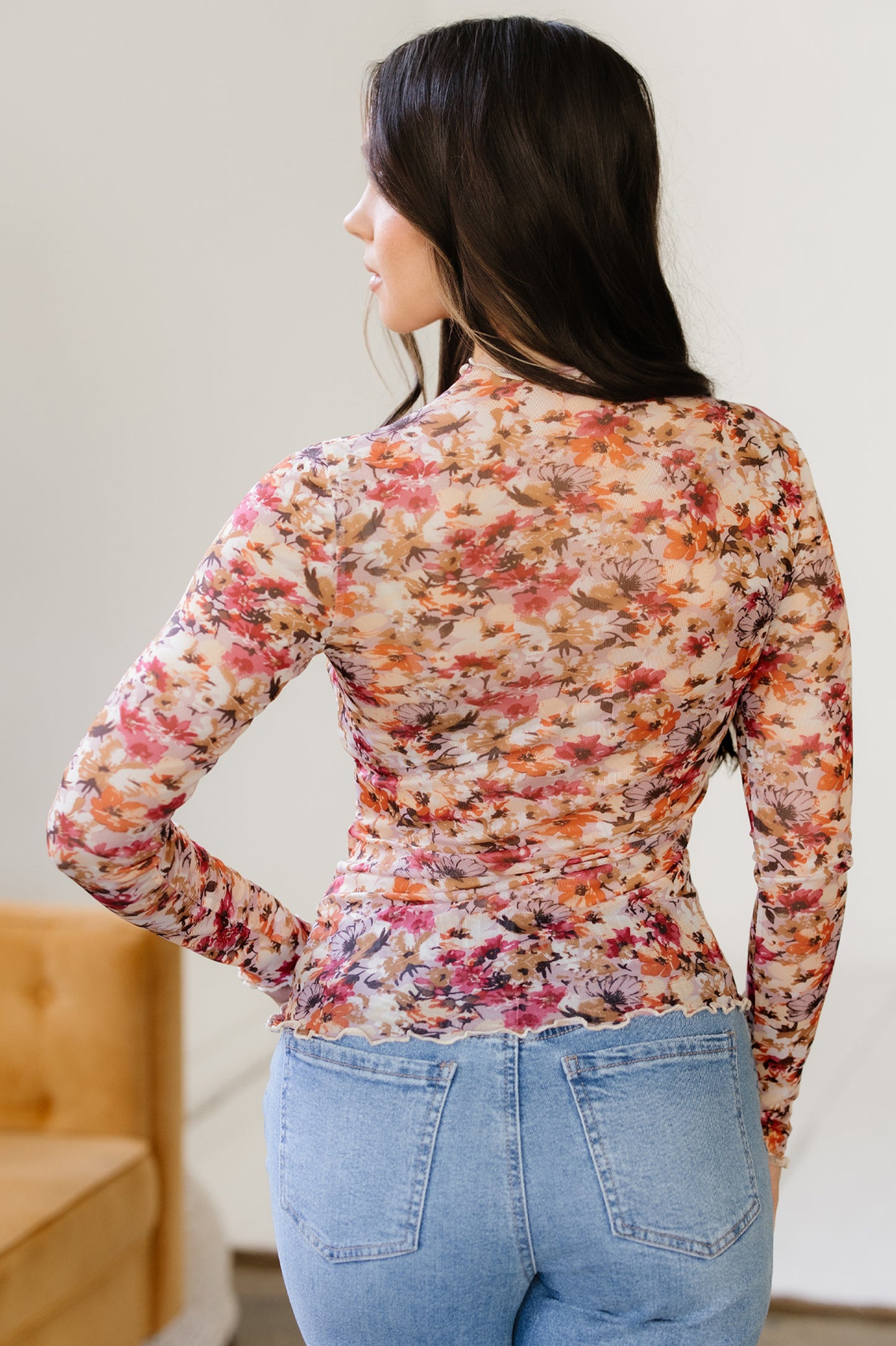 Stacey Floral Mesh Lace Top