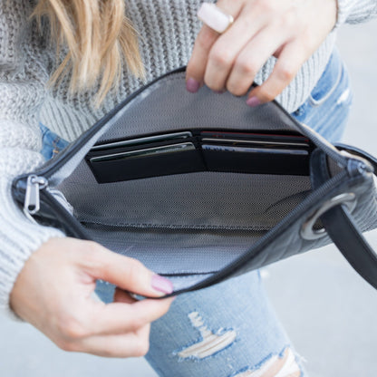 Laura Quilted Wristlet Clutch