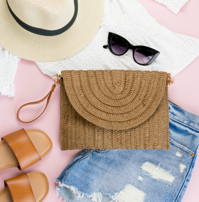 Charleston Straw Convertible Clutch