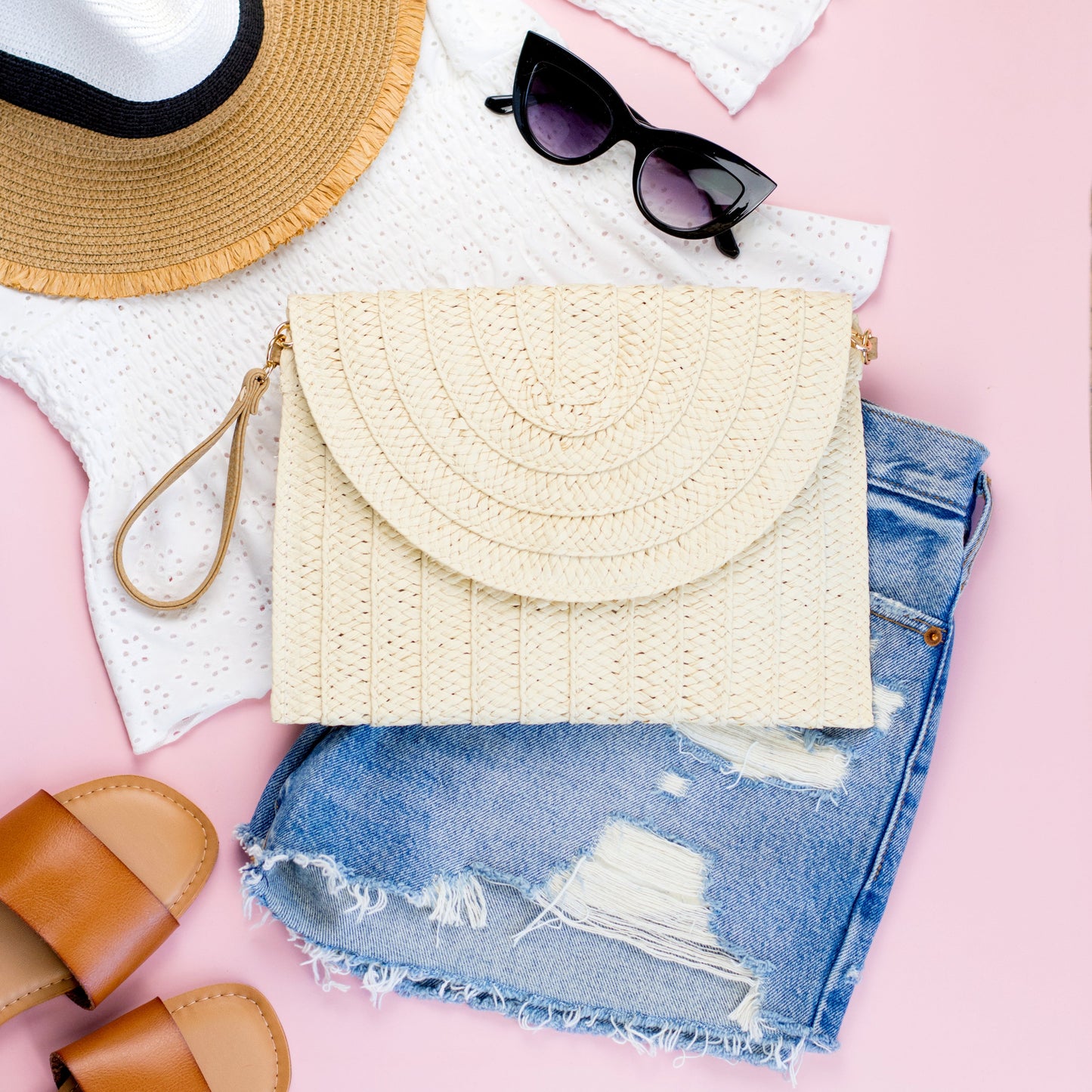 Charleston Straw Convertible Clutch