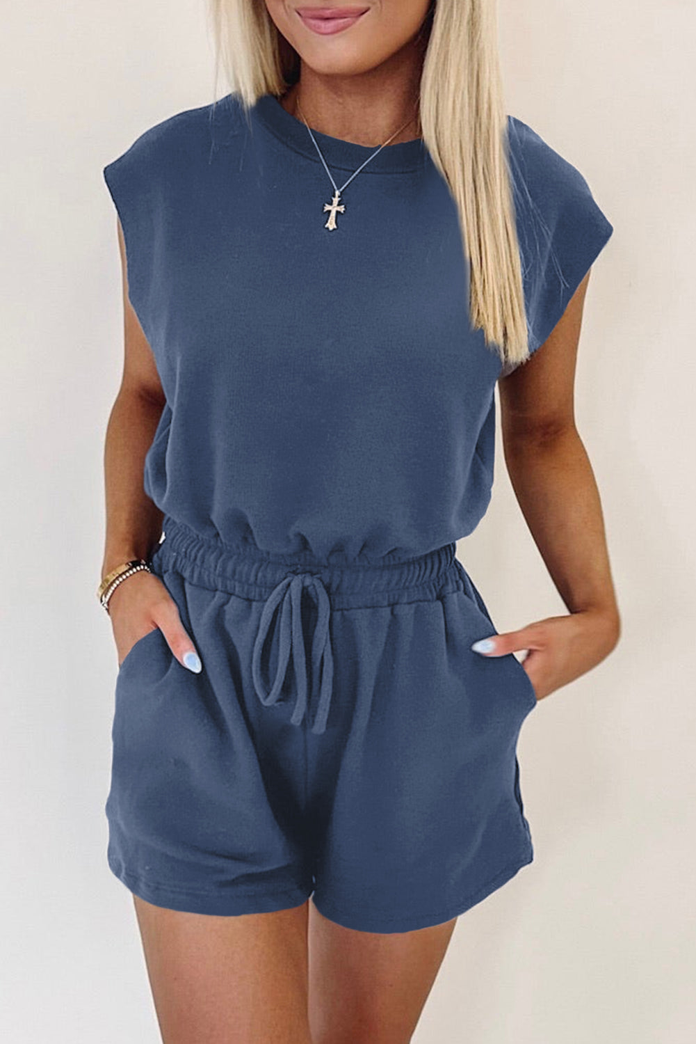 Victoria Drawstring Waist Romper